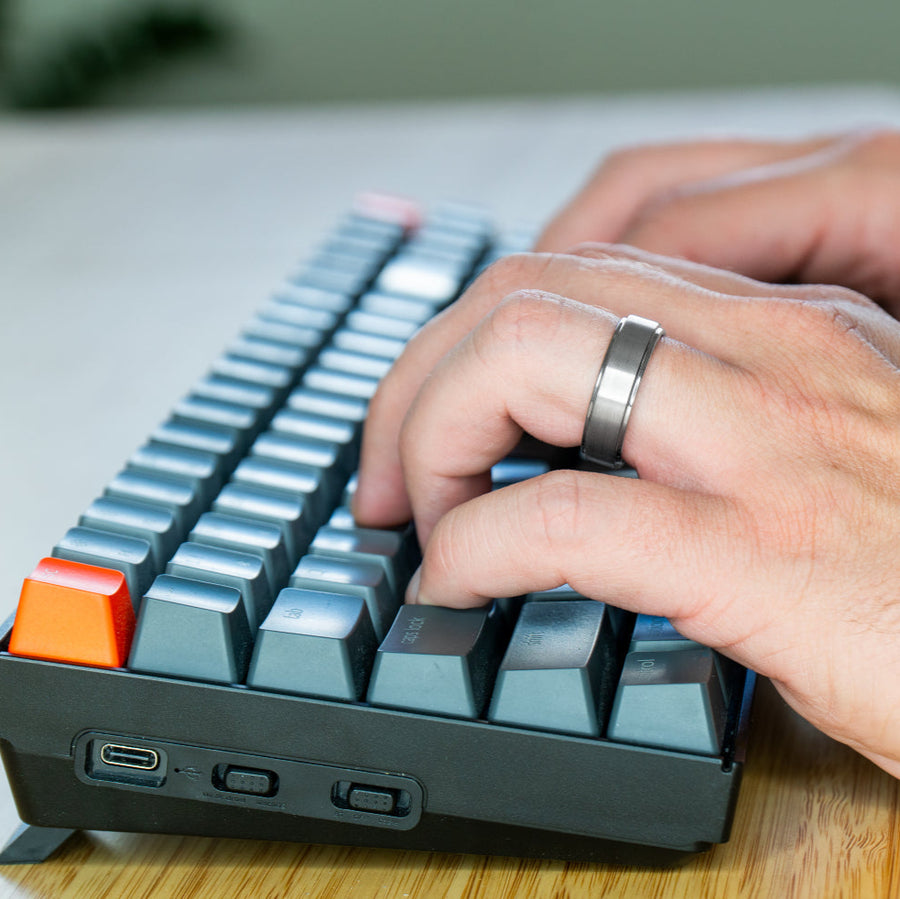 Iconic Rings band worn day to day: desk to the weekend