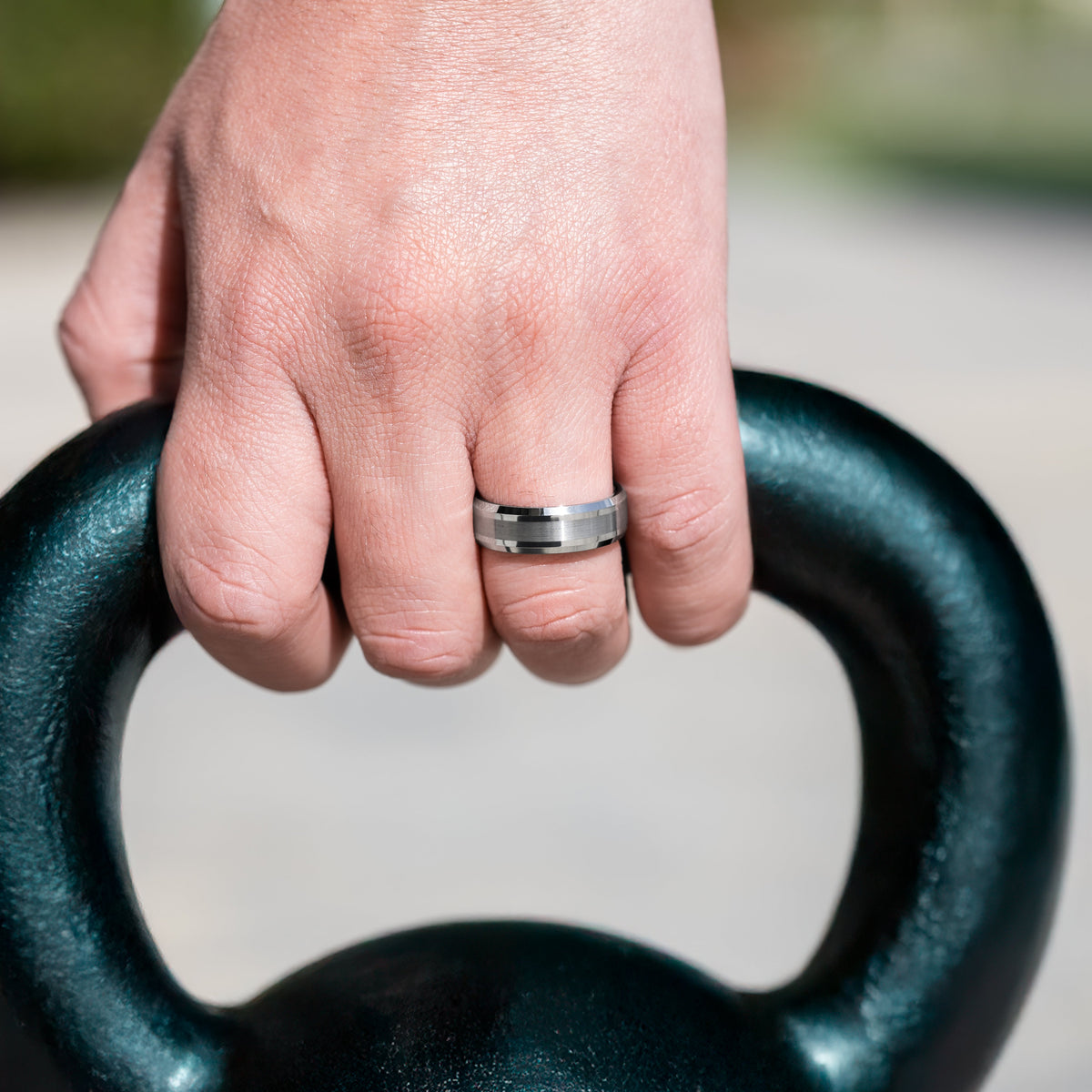 An Iconic Rings band worn at the gym