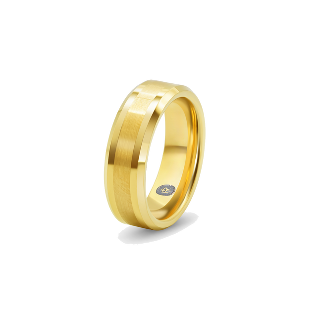 The Ace, a gold tungsten wedding band