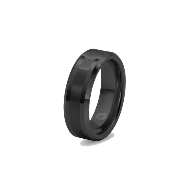 The Storm tungsten wedding band